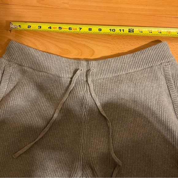 Alo Yoga Domain Rib Knit Sweatpant Athletic Heather Grey L - Picture 5 of 7